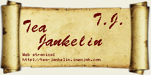 Tea Jankelin vizit kartica
